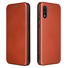 Funda de Cuero Cartera con Soporte Carcasa L07Z para Samsung Galaxy A02 Rojo