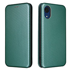 Funda de Cuero Cartera con Soporte Carcasa L07Z para Samsung Galaxy A03 Core Verde