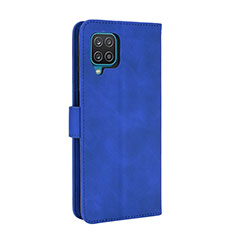 Funda de Cuero Cartera con Soporte Carcasa L07Z para Samsung Galaxy A12 5G Azul