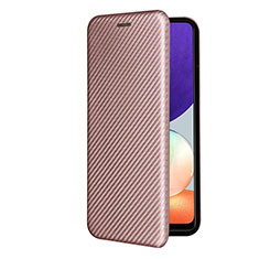 Funda de Cuero Cartera con Soporte Carcasa L07Z para Samsung Galaxy A22 4G Oro Rosa