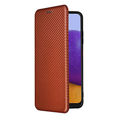 Funda de Cuero Cartera con Soporte Carcasa L07Z para Samsung Galaxy F42 5G Marron