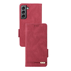 Funda de Cuero Cartera con Soporte Carcasa L07Z para Samsung Galaxy S24 Plus 5G Rojo