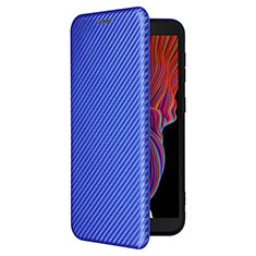 Funda de Cuero Cartera con Soporte Carcasa L07Z para Samsung Galaxy XCover 5 SM-G525F Azul