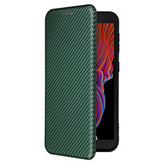 Funda de Cuero Cartera con Soporte Carcasa L07Z para Samsung Galaxy XCover 5 SM-G525F Verde