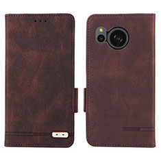 Funda de Cuero Cartera con Soporte Carcasa L07Z para Sharp Aquos Sense8 Marron