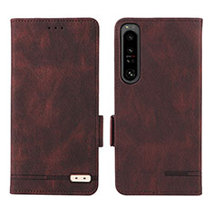 Funda de Cuero Cartera con Soporte Carcasa L07Z para Sony Xperia 1 IV Marron