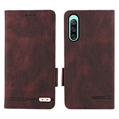 Funda de Cuero Cartera con Soporte Carcasa L07Z para Sony Xperia 10 IV Marron