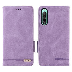 Funda de Cuero Cartera con Soporte Carcasa L07Z para Sony Xperia 10 IV Morado