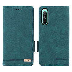 Funda de Cuero Cartera con Soporte Carcasa L07Z para Sony Xperia 10 IV SO-52C Verde