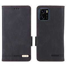 Funda de Cuero Cartera con Soporte Carcasa L07Z para Vivo iQOO U5x Negro