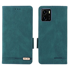 Funda de Cuero Cartera con Soporte Carcasa L07Z para Vivo iQOO U5x Verde