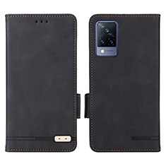 Funda de Cuero Cartera con Soporte Carcasa L07Z para Vivo V21s 5G Negro