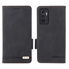 Funda de Cuero Cartera con Soporte Carcasa L07Z para Vivo V23e Negro