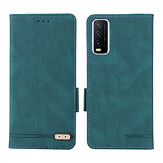 Funda de Cuero Cartera con Soporte Carcasa L07Z para Vivo Y11s Verde