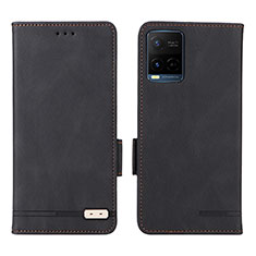 Funda de Cuero Cartera con Soporte Carcasa L07Z para Vivo Y21e Negro