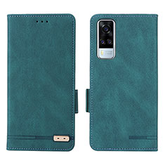 Funda de Cuero Cartera con Soporte Carcasa L07Z para Vivo Y31 (2021) Verde