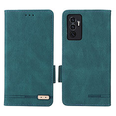 Funda de Cuero Cartera con Soporte Carcasa L07Z para Vivo Y75 4G Verde