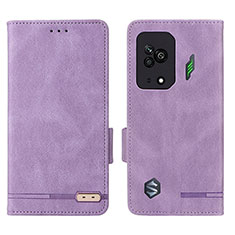 Funda de Cuero Cartera con Soporte Carcasa L07Z para Xiaomi Black Shark 5 5G Morado