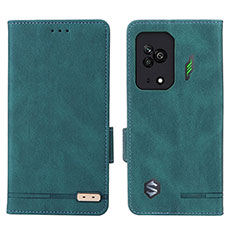 Funda de Cuero Cartera con Soporte Carcasa L07Z para Xiaomi Black Shark 5 5G Verde