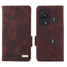 Funda de Cuero Cartera con Soporte Carcasa L07Z para Xiaomi Black Shark 5 Pro 5G Marron