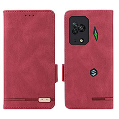 Funda de Cuero Cartera con Soporte Carcasa L07Z para Xiaomi Black Shark 5 Pro 5G Rojo