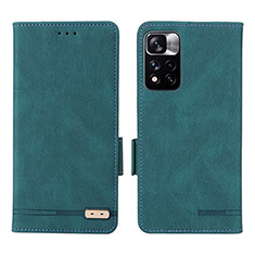 Funda de Cuero Cartera con Soporte Carcasa L07Z para Xiaomi Mi 11i 5G (2022) Verde