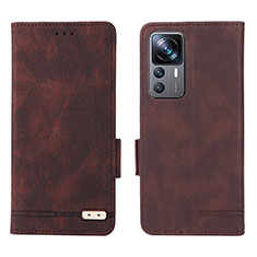 Funda de Cuero Cartera con Soporte Carcasa L07Z para Xiaomi Mi 12T 5G Marron