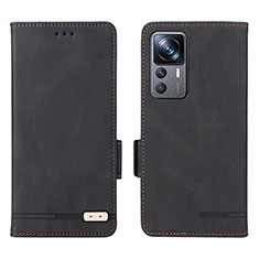 Funda de Cuero Cartera con Soporte Carcasa L07Z para Xiaomi Mi 12T Pro 5G Negro