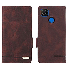 Funda de Cuero Cartera con Soporte Carcasa L07Z para Xiaomi POCO C3 Marron