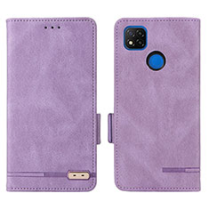 Funda de Cuero Cartera con Soporte Carcasa L07Z para Xiaomi POCO C3 Morado