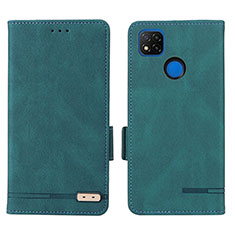 Funda de Cuero Cartera con Soporte Carcasa L07Z para Xiaomi POCO C3 Verde