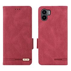 Funda de Cuero Cartera con Soporte Carcasa L07Z para Xiaomi Poco C50 Rojo