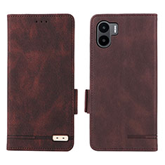 Funda de Cuero Cartera con Soporte Carcasa L07Z para Xiaomi Poco C51 Marron