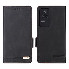 Funda de Cuero Cartera con Soporte Carcasa L07Z para Xiaomi Poco F4 5G Negro