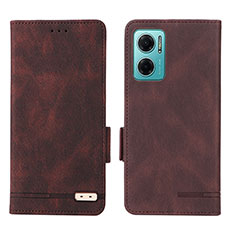 Funda de Cuero Cartera con Soporte Carcasa L07Z para Xiaomi Redmi 10 5G Marron