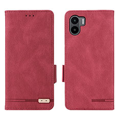Funda de Cuero Cartera con Soporte Carcasa L07Z para Xiaomi Redmi A2 Rojo