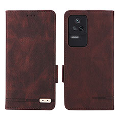 Funda de Cuero Cartera con Soporte Carcasa L07Z para Xiaomi Redmi K40S 5G Marron