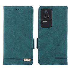 Funda de Cuero Cartera con Soporte Carcasa L07Z para Xiaomi Redmi K40S 5G Verde