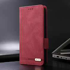 Funda de Cuero Cartera con Soporte Carcasa L07Z para Xiaomi Redmi K50 Gaming AMG F1 5G Rojo