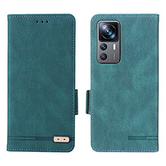 Funda de Cuero Cartera con Soporte Carcasa L07Z para Xiaomi Redmi K50 Ultra 5G Verde