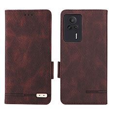 Funda de Cuero Cartera con Soporte Carcasa L07Z para Xiaomi Redmi K60E 5G Marron