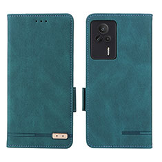 Funda de Cuero Cartera con Soporte Carcasa L07Z para Xiaomi Redmi K60E 5G Verde