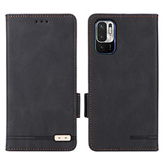 Funda de Cuero Cartera con Soporte Carcasa L07Z para Xiaomi Redmi Note 10 5G Negro