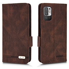 Funda de Cuero Cartera con Soporte Carcasa L07Z para Xiaomi Redmi Note 10 JE 5G Marron