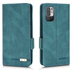 Funda de Cuero Cartera con Soporte Carcasa L07Z para Xiaomi Redmi Note 10 JE 5G Verde