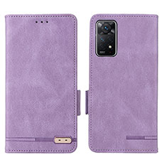 Funda de Cuero Cartera con Soporte Carcasa L07Z para Xiaomi Redmi Note 11 Pro 4G Morado