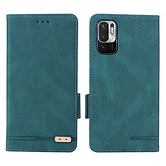 Funda de Cuero Cartera con Soporte Carcasa L07Z para Xiaomi Redmi Note 11 SE 5G Verde