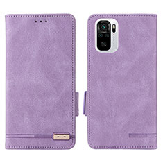 Funda de Cuero Cartera con Soporte Carcasa L07Z para Xiaomi Redmi Note 11 SE India 4G Morado