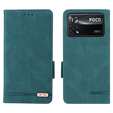 Funda de Cuero Cartera con Soporte Carcasa L07Z para Xiaomi Redmi Note 11E Pro 5G Verde