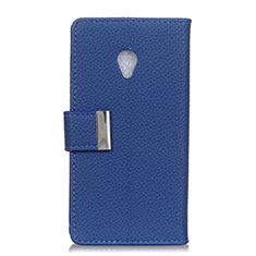 Funda de Cuero Cartera con Soporte Carcasa L08 para Alcatel 1X (2019) Azul